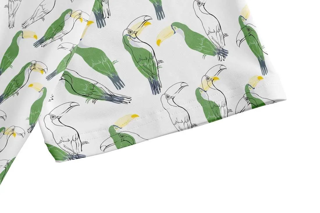 bird print polo shirt wholesale (5)