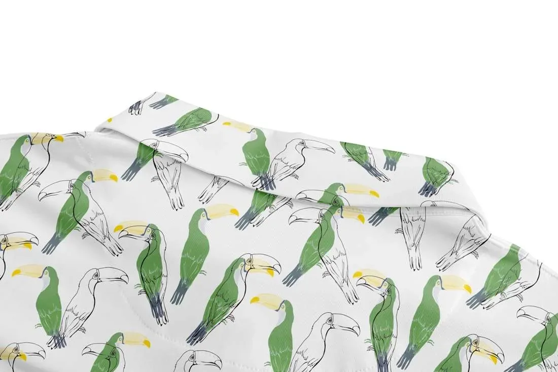 bird print polo shirt wholesale (7)