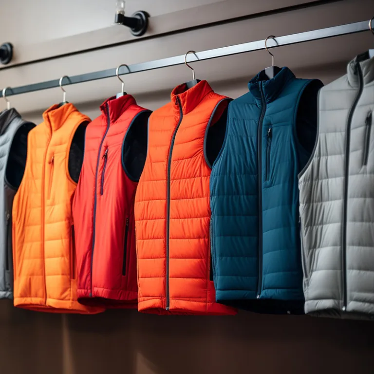 Insulated lightweight vests for different weather conditions