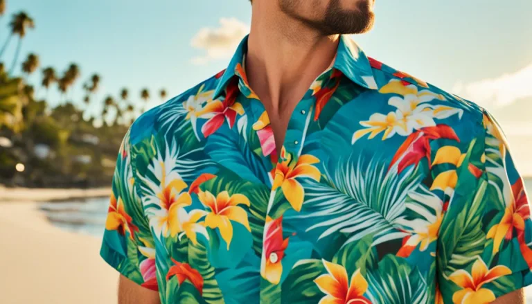 men's tropical button up shirt