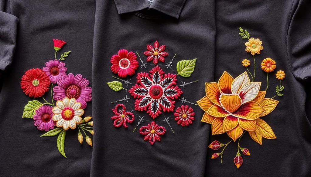 Unique embroidered t-shirt designs