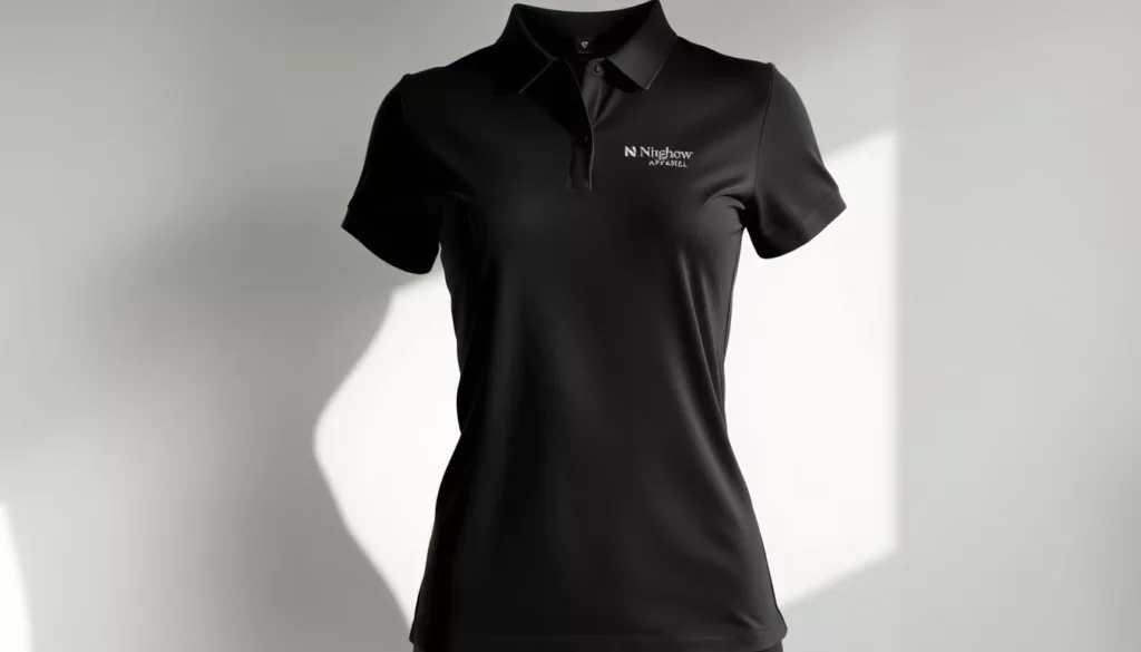 womens black polo shirt dri fit