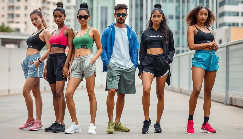 Athleisure fashion showcasing popular looks