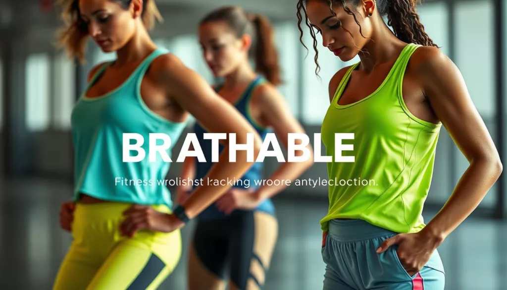 Breathable fitness clothing