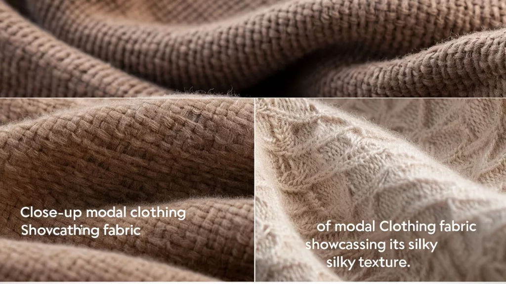 Close-up of modal clothing fabric showcasing its silky texture