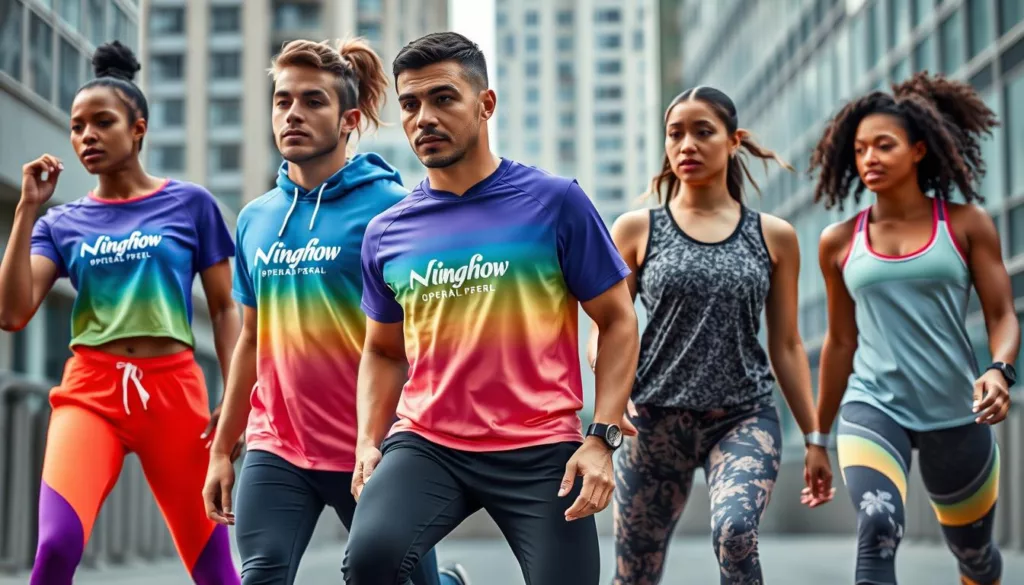 Custom branding on athleisure wear for gyms and studios