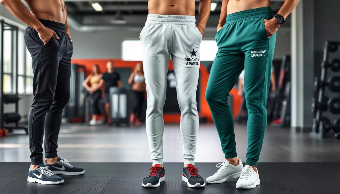 Custom logo joggers for fitness studios