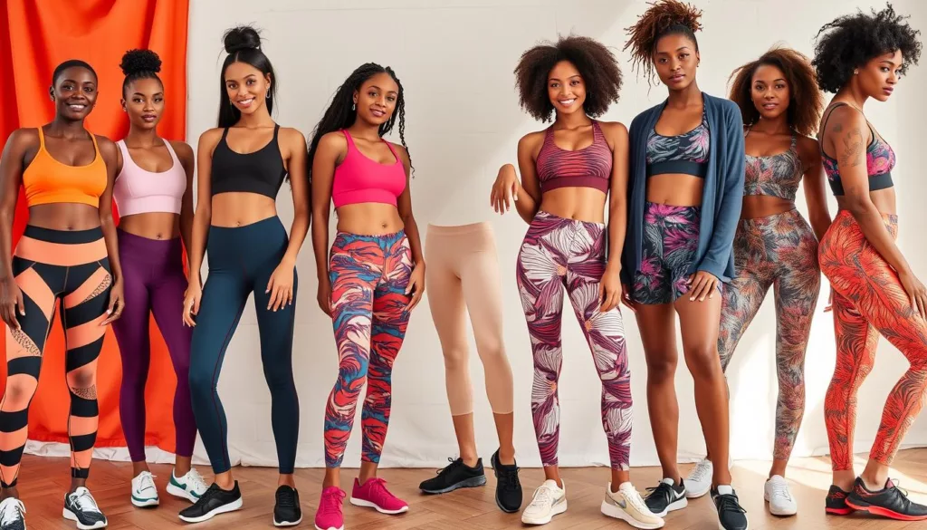 Diverse activewear collections