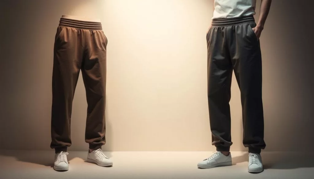 Tapered joggers with elastic waistbands