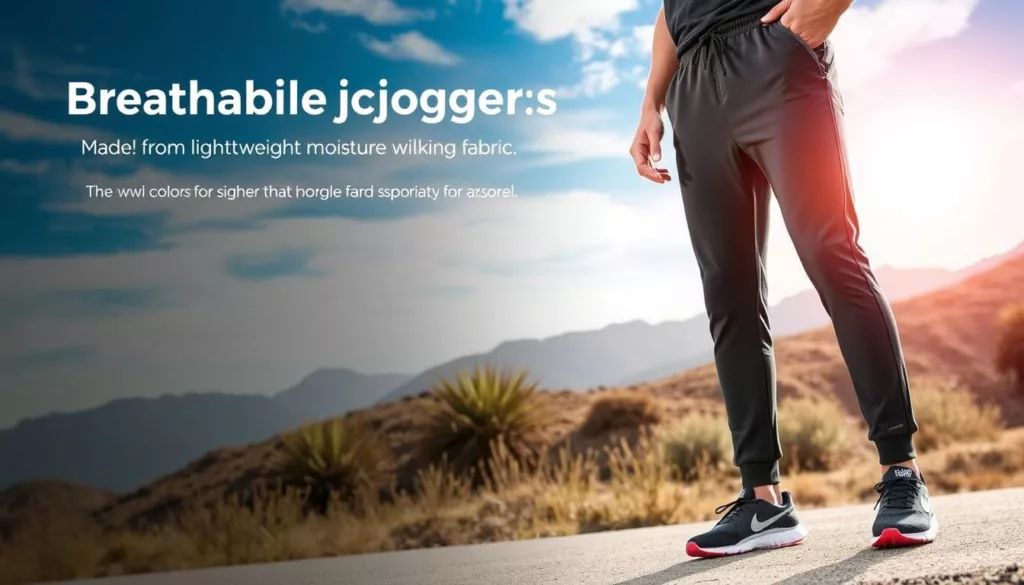 breathable jogger pants with moisture-wicking fabric