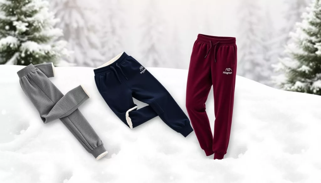 fleece-lined joggers for winter collections