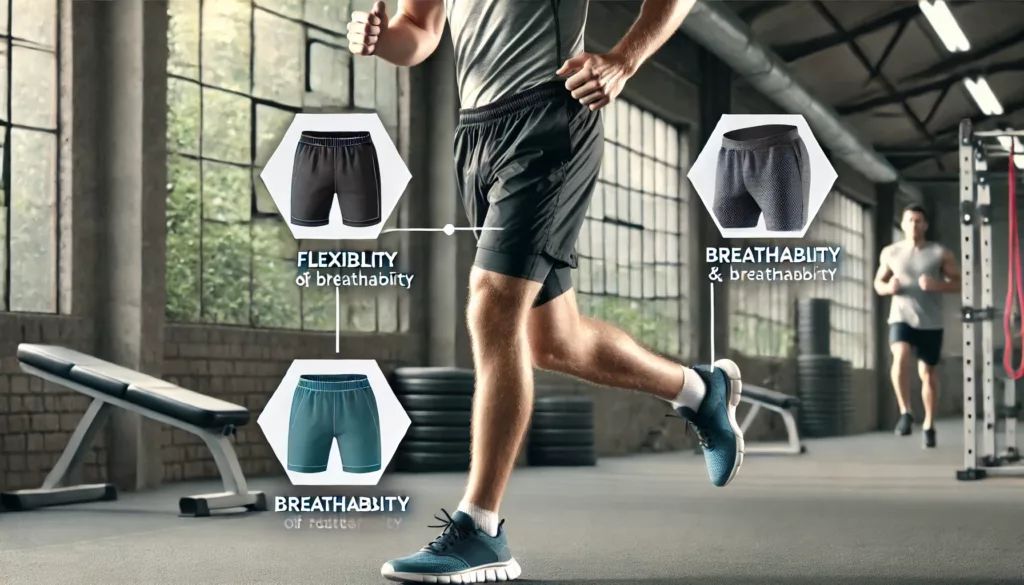 Athletic Shorts for Active Men – Comfortable and flexible for workouts or sports.