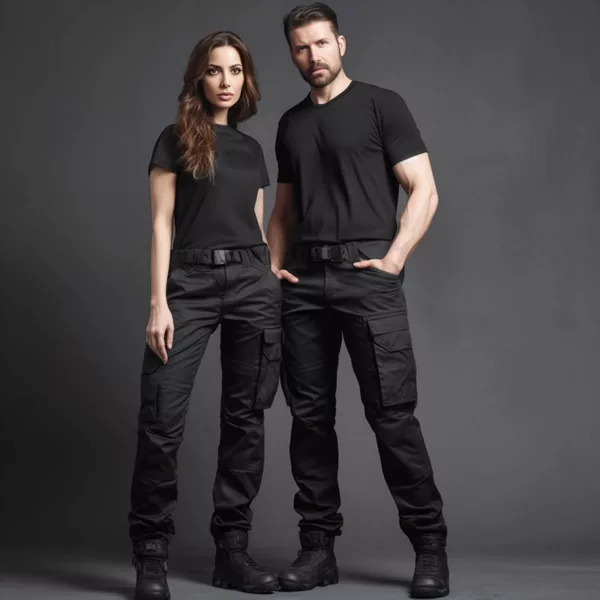 Custom Black Cargo Trousers – Durable & Stylish Work and Casual Pants - Image 5