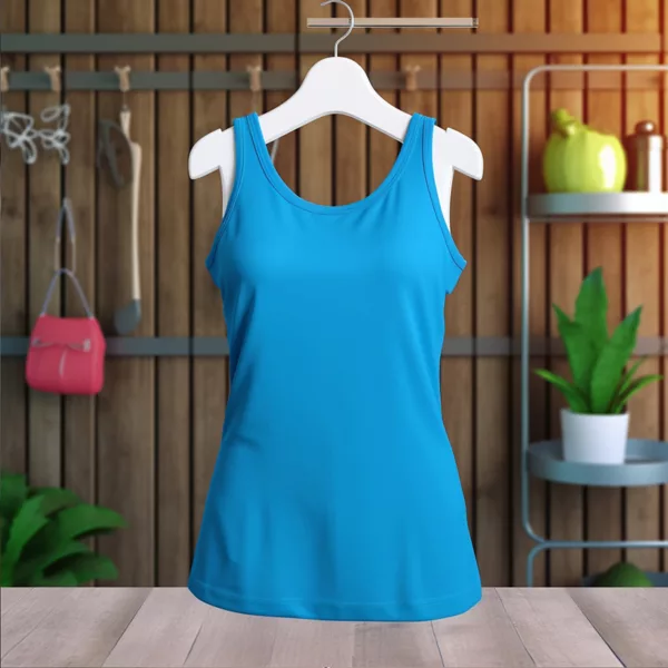 Custom Blue Tank Top for Teams & Brands – Bulk Orders Available - Image 3