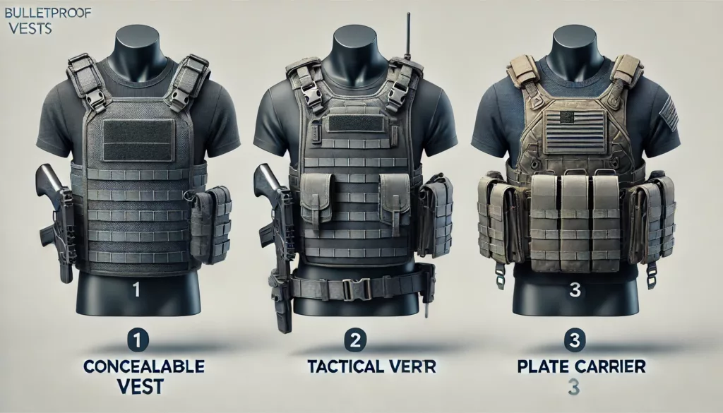 Different Types of Bulletproof Vests