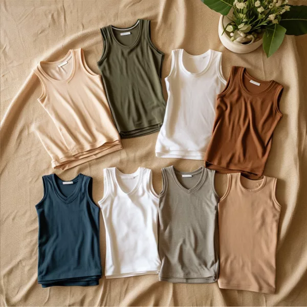 Custom Linen Tank Top for Wholesale Orders - Image 2