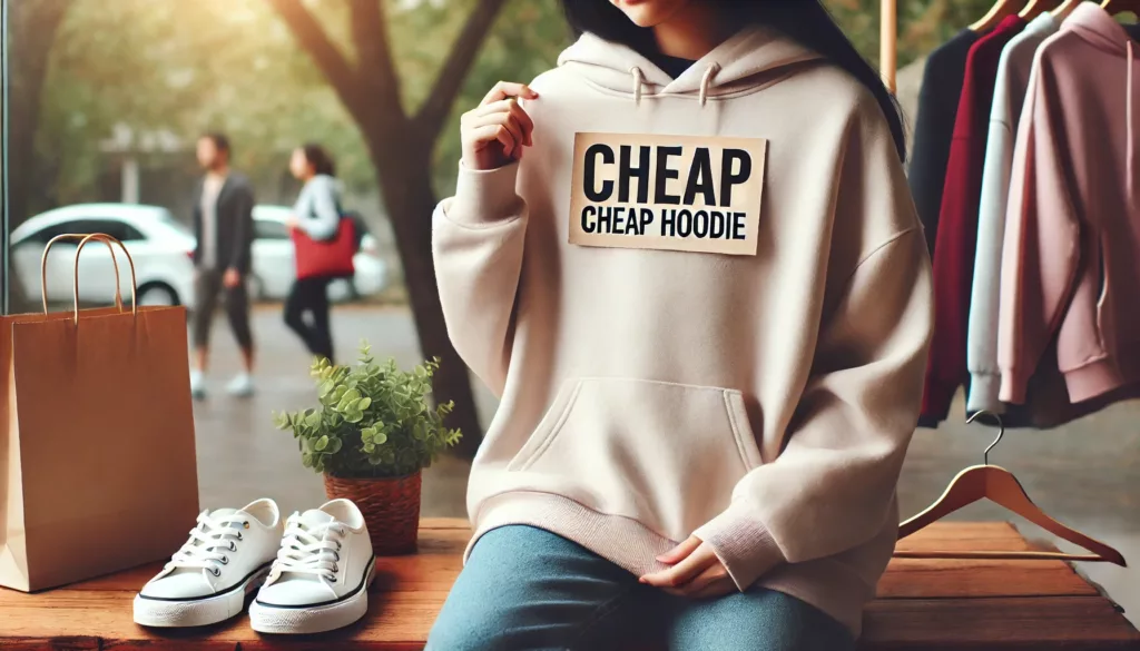 Person Wearing a Cheap Hoodie