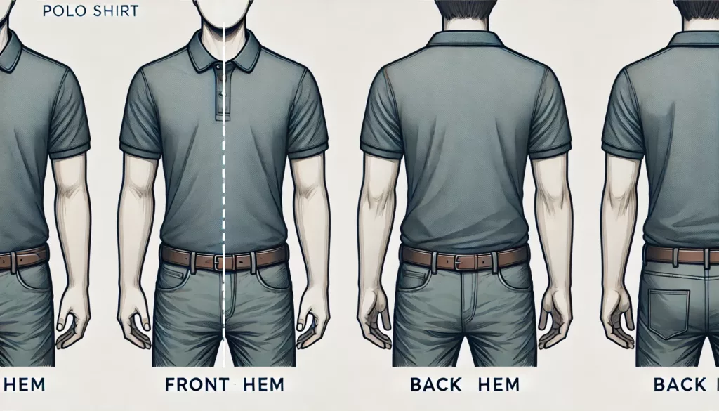 Polo Shirt Length – Ideal front and back length for a clean, balanced look.