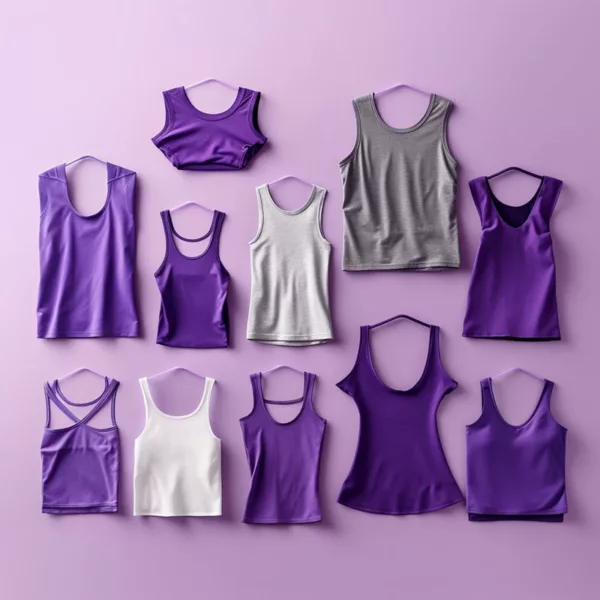 Custom Purple Tank Tops for Wholesale Orders - Image 4