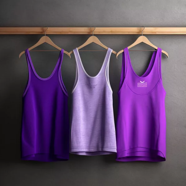 Custom Purple Tank Tops for Wholesale Orders