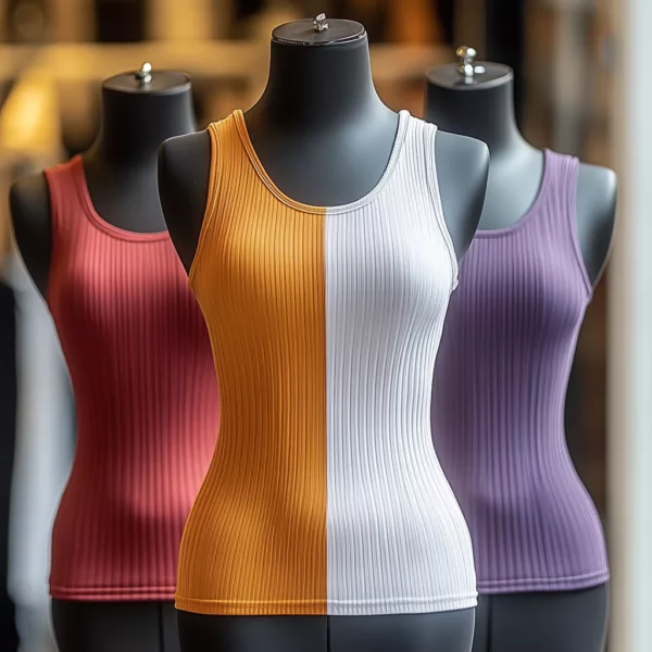 Ribbed Tank Tops | Customizable Sleeveless Shirts - Image 3