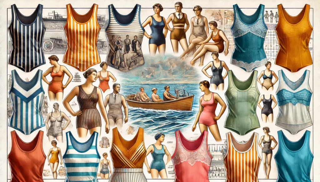 Evolution of tank tops from vintage swimwear to modern styles.