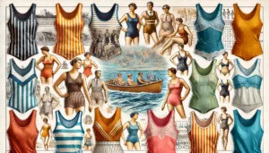 Evolution of tank tops from vintage swimwear to modern styles.