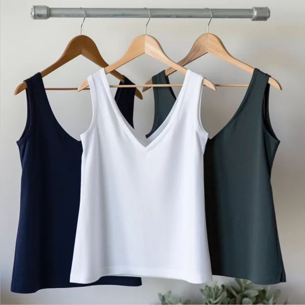 Custom V-Neck Tank Tops for Wholesale Orders - Image 3