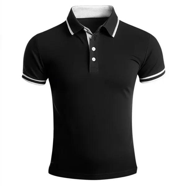 Classic Black Polo Shirt for Men – Comfortable & Stylish