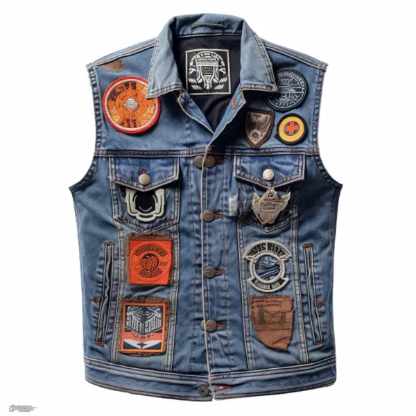 Customizable Denim Vests with Embroidery and Distressed Options - Image 2