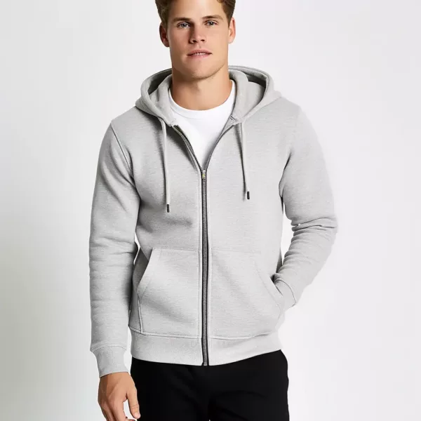 grey zip up hoodie​ 3