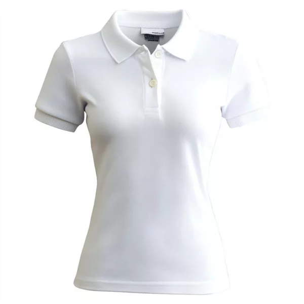 ladies white polo t shirt d