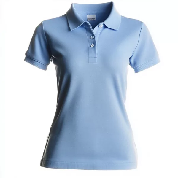 Light Blue Polo Shirts for Girls – Perfect for Uniforms - Image 4