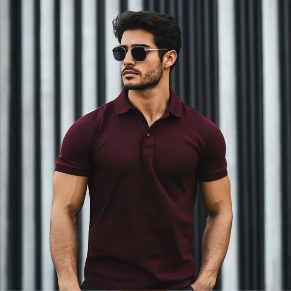 Classic Maroon Polo Shirts – Versatile & Comfortable - Image 2