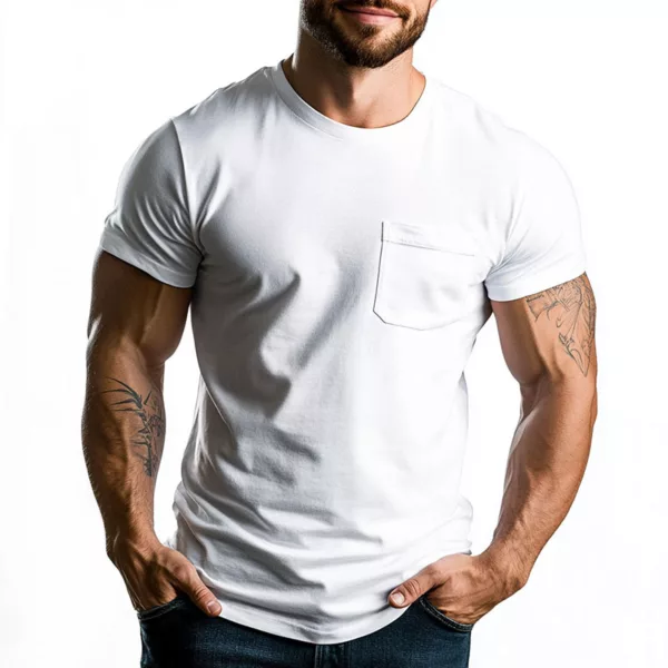 Classic Men’s Pocket T-Shirts – Stylish & Practical - Image 2