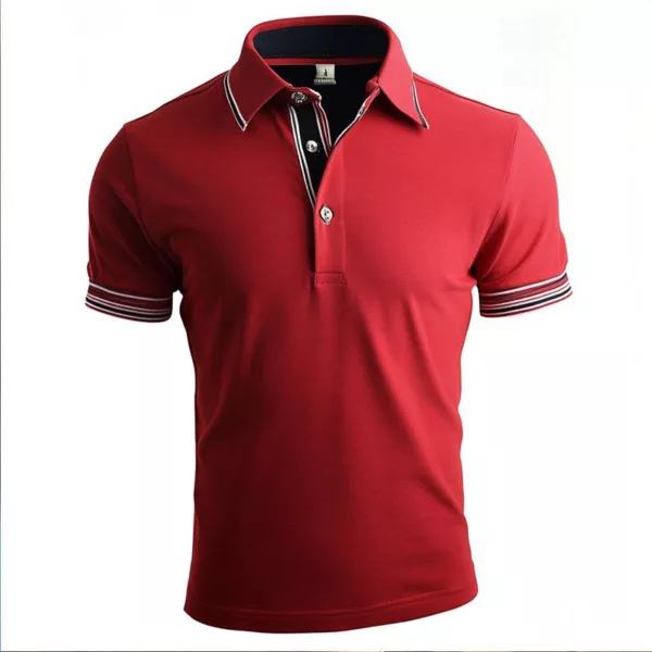 mens red polo shirt c