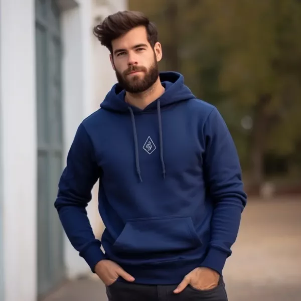 Custom Navy Blue Hoodies: Timeless Style, Tailored for You! - Image 2