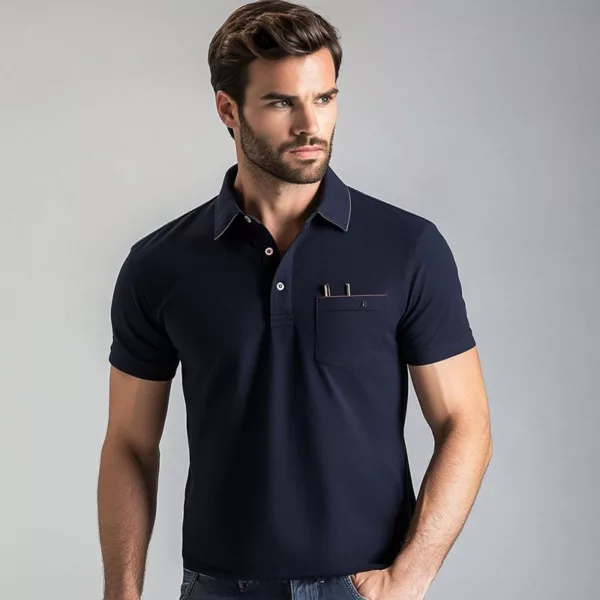 Navy Polo Shirt – Classic, Comfortable & Versatile - Image 2