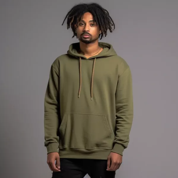 olive green hoodie​ 1