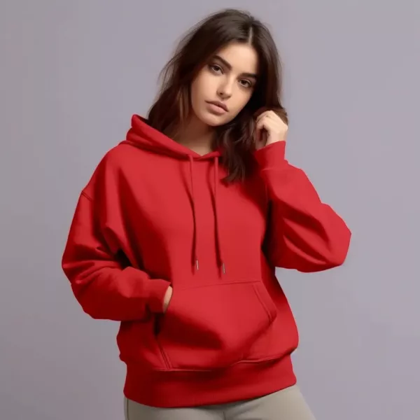 red colour hoodie​ 3