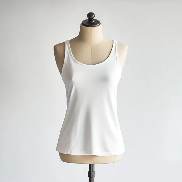 Breathable White Tank Tops | Customizable for Bulk Orders - Image 2