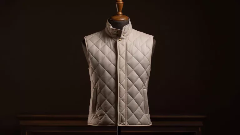 Classic quilted puffer vest displayed on a mannequin