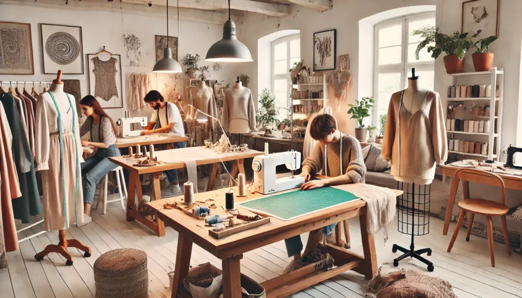 A boutique small batch clothing manufacturing