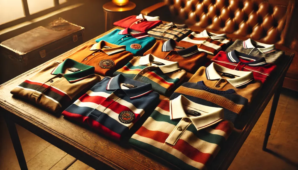 A stylish collection of vintage polo shirts