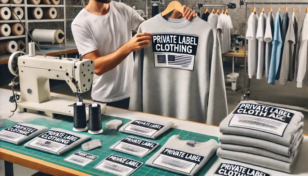 Private label clothing production with customizable blank T shirts and hoodies