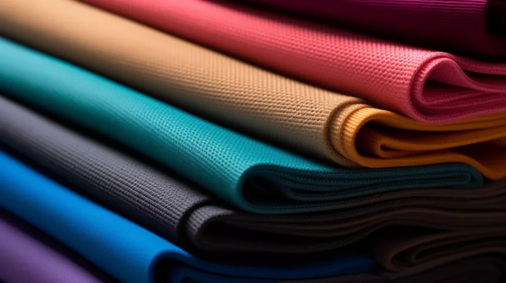 Selection of performance fabrics used in athletic clothing production 2